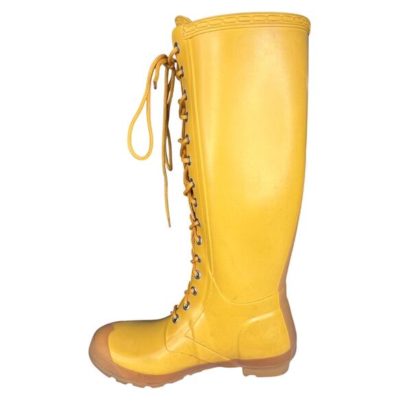Hunter Women’s Watling Yellow Tall Rain Boots Size US 8 - Picture 2 of 11